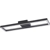 LUCANDE Smart Home Deckenlampe Tjado , dimmbar, schwarz, für Wohn- / Esszimmer, Metall, Modern, Smart Home Deckenlampe