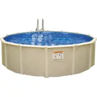 Interline Century Rund 7,30 m inkl. Zubehör, Gerahmter Pool, Erwachsener & Kind, Leiter, Beige, 400 kg