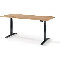 Natur24 Schreibtisch höhenverstellbar Livorno Eichenholz Natur 140 x 80 x 64-130 cm