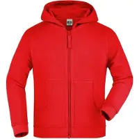 James & nicholson Hooded Jacket Junior red, Gr. XS