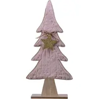 Kaemingk Weihnachtsbaum Christbaum Tannenbaum Dekoration Holz pink H 60 cm