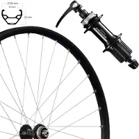 Roland Hinterrad 28", Disc Centerlock, schwarz/silber, SE TAURUS 21, Aluminium, Deore M5100, Schnellspanner