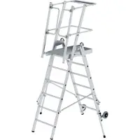 Proregal Plattformleiter FlexxStep | 6 Sprossen | inkl. beidseitigem Handlauf | Aluminium | Rutschsichere Leiterschuhe