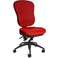 Topstar Bürostuhl Wellpoint 30 SY, 8060 BC1 Stoff rot, Gestell schwarz
