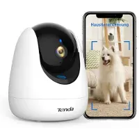 Tenda 2K Überwachungskamera Innen CP3pro, 360 Grad Hundekamera, 2-Wege-Audio