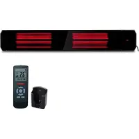 Quality Heating Infrarot Terrassenheizer - Schwarz - 2200W, 116cm Breite, 18cm Höhe