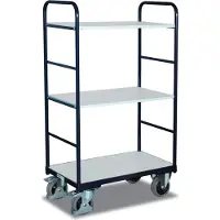 Cordes Hoher ESD Etagenwagen mit 3 Böden Typ XL + EasySTOP