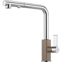 Franke Maris, Ziehen, Braun, Chrom, Hebelgriffe, Einzelbild, Typ L, Keramik