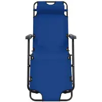 vidaXL "Winterschlussverkauf "Klappbare Sonnenliegen HOMMIE - Gartenliege - Gartenmöbel - 2 Stk. mit Fußablage Blau - 138x61x89 cm NeuMöbel 9589281