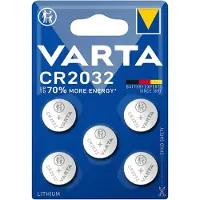 Varta , Lithium-Knopfzelle CR2032 Batterie, 5 Stück