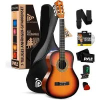 Pyle Akustikgitarre für Anfänger, 3/4 Junior-Größe Instrument für Kinder, Erwachsene, 91,4 cm Sun Burst