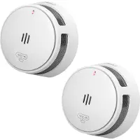 SAVS S10 Rauchmelder 2 Stück - 10 Jahre Batterie - Kompaktes Design - Entspricht der europäischen Norm - Infrarotsensor - Brandalarm