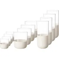 Villeroy & Boch Gläser-Set "Bargläser Manufacture Rock 12er Set weiß-transparent" Handwäsche wird empfohlen