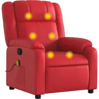 Syfax Massagesessel Rot Kunstleder