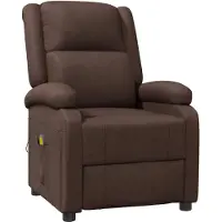 Syfax Massagesessel Braun Kunstleder