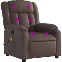 Syfax Massagesessel Braun Kunstleder