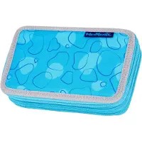 MCNEILL Federmäppchen Pencil Case with Three Compartments Bubble hellblau