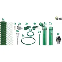 Alberts Set Maschendrahtzaun grün inkl. Handschuh