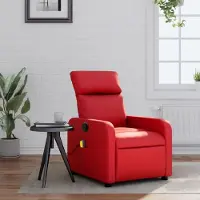 vidaXL Design Massagesessel Rot Kunstleder, Klassische Sessel 2024 Neu