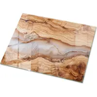 Tulup Naturholz mit Harz– Küchenarbeitsplatte – Glasplatte Küche – Glasarbeitsplatte – Küchenplatte Glas – Arbeitsfläche Glas – Pflegeleicht – 80x60 cm