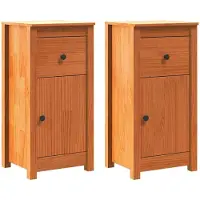 vidaXL Sideboard 2 pcs Wachsbraun 39 x 34,5 x 80 cm