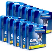 Gillette Mach 3 Turbo 3D Motion Rasierklingen, 8er Pack x 10