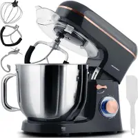 Berdsen BD-756 Küchenmaschine 6 l, 1400 W, 3-in-1, schwarz-gold