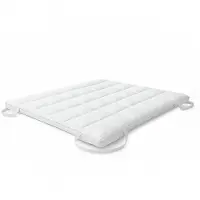 11.11 SRLS The White Stone Topper 80x190 cm aus 500 g Watte | Gepolsterter Matratzenschoner | Atmungsaktiver Mikrofaserbezug mit elastischen Eckbändern | Matratzenschutz