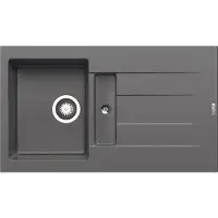 Pyramis Spüle ATHLOS 86x50 in IRON GREY mit Excenterbedienung / Granitspüle / Steinspüle / Ausschnitt 840 x 480 mm