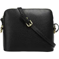 Cluty Umhängetasche "Damen echt Leder, Made in Italy", Damen, Gr. B/H/T: 20cm x 18cm x 4cm onesize, schwarz, Leder, unifarben, Taschen Umhängetasche, echt Leder, Made in Italy