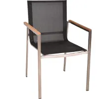 DELUKE Gartenstuhl 2er Set RITA - Teak, Natur | Stapelstuhl Wetterfest Gartenstühle Outdoor Essstühle