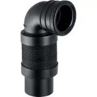 Geberit 241525001 PE Anschlussbogen 90Gr für Wand-WC