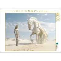 CALVENDO Puzzle Surrealismus trifft Pferdefans | 1000 Teile Lege-Größe 64x48cm Foto-Puzzle für glückliche Stunden
