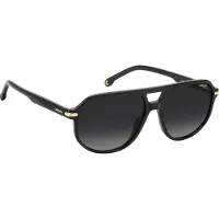 Polaroid 375/S Herren-Sonnenbrille Vollrand Pilot Acetat-Gestell, schwarz