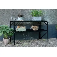 Halls Tisch Standalone 2 Sektionen 121 x 52 cm schwarz