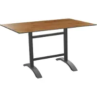 BIG Möbel Gastro Outdoor Terrassentisch Rene Double | klappbar | 120x80 cm | HPL Compact Eiche Sumava