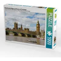CALVENDO Westminster Bridge und Houses of Parliament 1000 Teile Puzzle quer 640x480mm, Viola Melanie; 7295477