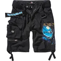 Brandit Iron Maiden Savage Shorts Fear of the Dark black S