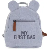 Childhome , Kinderrucksack Baby, Schule, Kindergarten, Krippe, Zwei Fächer, Lunchbag/Flaschen geeignet, Abnehmbare Sicherheitsschnalle, Wasserabweisend, My First Bag, Jersey