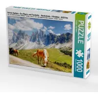 CALVENDO Geisler Spitzen - Sas Rigais und Furchetta - Nordwände - Villnößtal - 3025 Hm 1000 Teile Puzzle quer 640x480mm, ; 7356395