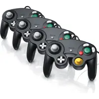 CSL 4x Nintendo-Controller, Gamepad für Nintendo GameCube / Wii Vibrationseffekte / ergonomisch
