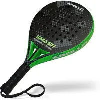 3 S Apollo Padel Schläger - Padelschläger für Anfänger und Fortgeschrittene, Carbon-Schläger für Damen und Herren 3 K grün