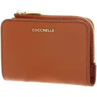 Coccinelle Damen-Geldbörse Orange: 3 Fächer, Münzfach, Reiß- & Druckknopfverschluss