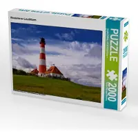 CALVENDO Puzzle Westerhever Leuchtturm | 2000 Teile Lege-Größe 90x67cm Foto-Puzzle für glückliche Stunden
