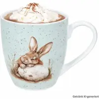 Ritzenhoff & Breker Ritzenhoff Jumbobecher Bunny grün 400 ml Porzellan Ostern Hase Eier Tasse groß