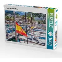 CALVENDO Puzzle Der Hafen von Port de Sóller | 1000 Teile Lege-Größe 64x48cm Foto-Puzzle für glückliche Stunden