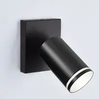 Maxkomfort GmbH Elegante Prime Spot 867-1S-BK Deckenleuchte mit Acrylring, Eckige Halterung, Schwarz, 1x GU10