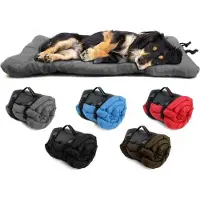 Meoiruery Wasserdichtes und faltbares Hundebett, leicht zu reinigen, strapazierfähige Hundematte aus Oxford-Gewebe, geeignet für Sofas, Hundeboxen usw. Für den Außenbereich geeignet, 90 x 60 cm (Grau)