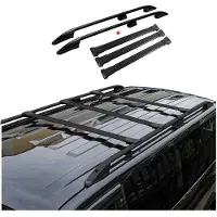 Omac Dachreling + Dachträger SET für VW Transporter T5 T6 L2 Langer Alu Schwarz 5x