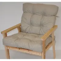 Rattani Polster für Gartenstuhl , Liegestuhl , Schaukelstuhl Nordic , Niedriglehner Auflage , Gr. 100 x 55 cm , Colore Grigio tenue (Soft grau)
